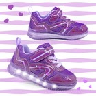 Toddler Girls Light Up Shoes Led Flashing Lightweight Mesh Breathable Adorabl   