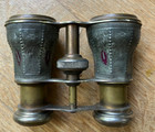 Vtg Antique Chevalier Paris Opera Glasses  etched Metal Guc