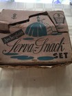 Vintage Anchorglass Serva Snack Set - By Anchor Hocking - Mib
