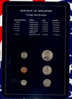 Coin Sets Of All Nations Singapore W card Unc 1985-1988 50 Cents 1985