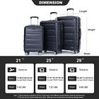 Expandable 3 Piece Hardside Luggage Set Spinner Suitcase Tsa Lock 21  25  29 