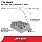 Zeeline By Milton   26 Gallon Steel Low Profile Oil Drain With Electric Pump