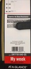 At-a-glance Black Undated Faux Leather Planner 7 Ring Binder 5-1 2  X 8-1 2  New