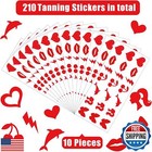 Chinco 210 Pieces Multi-style Tanning Stickers Self Adhesive Tanning Sunbathi