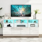 70  High Gloss Led Tv Stand For 80  Tvs  Modern Entertainment Center Tv Table