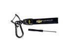 Chevrolet Genuine Leather Black Chrome Car Keychain For Chevrolet Equinox Impala