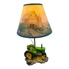 John Deere 1999  Farm Tractor 15 5  Table Lamp W original Shade Farm Life Kid