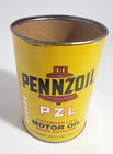 Vintage Pennzoil Pzl Motor Oil One Quart Cardboard Can Gas Station Advertising