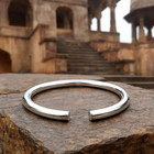 Thick Sterling Silver Ankle Bangle  925 Plain Adjustable Bracelet  Handmade Ever