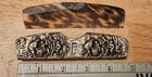 Antique Silver Plate Metal Repouss   Tortoise Comb   Holder Pocket Holland B1