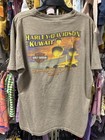 Harley Davidson T-shirt Lot  3  Vintage Kuwait  Miami Fl  Effingham Il Sz L