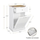 Elecwish Kitchen Storage Tilt Out Trash Can Cabinet Dual Purpose With Drawers