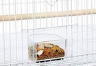 Lot Of 12 Winged Universal Bird Cage Seed Water Feeder Clear Cups