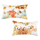  Fall Pumpkins Pillow Covers 12x20 Inch Set Of 2 20  X 12   pack Of 2  Orange