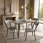     dining Table Set For 4 W  Trapezoid Back Chairs-5 Piece 43 Inch Kitchen Table