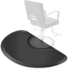 3 Ft  X 4 Ft  Salon   Barber Shop Chair Anti-fatigue Mat - Black Semi Circle    