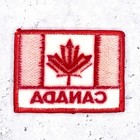 Vintage Canada Flag Patch     Maple Leaf Travel Souvenir     Iron-on