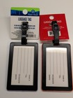 Luggage Tag Suitcase Tag Solid Orange And Blue Geometric  2pk  New