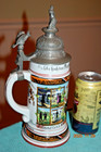 Antique Regimental Military Company Baker German Beer Stein  Occupational  Litho
