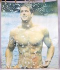 Vintage Abercrombie   Fitch Wet Male Model Paper Shopping Bag 19 X 16