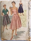Vintage 1952 Mccall   s Sewing Pattern 8938 Women   Miss Dress   Jacket Size 40