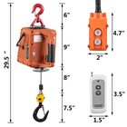3-in-1 Portable Electric Hoist Winch Crane 1100lb Wire   Wireless Remote Control