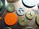 Antique   Vintage Transit Token  Coin  Chips Large Lot