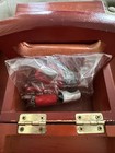 Vintage Singer Sewing Box Accordion Fold Out Wooden Sewing Carry Caddy Organizer