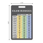  Golf Club Range Chart Card Made In Usa 