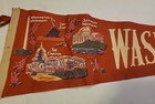 Vintage 1950s 11  Felt Pennant Washington Dc Iwo Jima Capitol Jefferson Monument