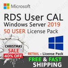 Windows Server 2019 Rds  remote Desktop Services  50 User - Retail Brand New