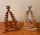 Vtg Brass Christmas Tree Candle Holder Made In India
