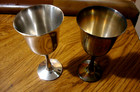 Salem Silver Plate Wine Goblets   Chalice Set Of 6     portugal  Vintage 1970 s