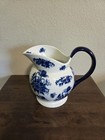 Vintage Cracker Barrel Blue And White Large Flower Pitcher 80oz 