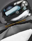 Travel Toiletry Bag For Men Dry Wet Separate Waterproof Dopp Kit Black   74 Kara