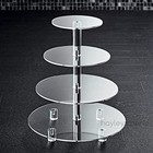 4 Tier Cupcake Stand  Round Acrylic Cupcake Tower  Multi Tiered Cake Stand  