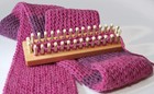 32 Peg Wood Loom For Double Knit And Single Knit Projects Weaving Craft