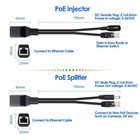Poe Cable Adapter 1 3 5 10 Pair Passive Power Over Ethernet Splitter Injector