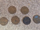 Canadian Copper Penny Lot Of 6 Coins  1943  1949  1950  1950  1951  1952