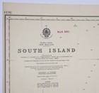 Nautical Chart  new Zealand  South Island  U k Admiralty  1951