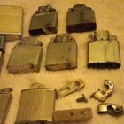 Vintage Metal Cigarette Lighter Lot W  Parts  Silver Tone Mixed Styles
