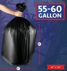 55-60 Gallon Trash Bags Heavy Duty - Bulk 150 Pack Large Garbage Bags - Big 