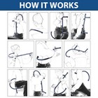 Massage Trigger Point Cane Muscle Release Tool  Blue Manual Massager Hook Body