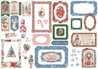 Graphic 45 Deck The Halls 38pc Tags   Frames Chipboard Pieces Christmas