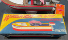 Vintage Structo I Toy Boat With Outboard Motor Metal Wood 1950s Rare