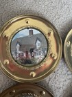 1960s Vintage Brass Plate Wall Decor Set Of 4