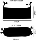 2 Indian Long Round Pillow Yoga Massage Bolster Blk Cylinder Silk Cushion Cover