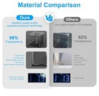 Clear Acrylic Collectables Display Case Black mirror Base Holder Box Memorabilia