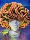 Women s Handmade Crochet Kiwi Fruit Slice Ruffle Hat