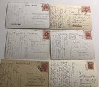 Vintage 1947 Buenos Aires Postcard Lot 6 Used Stamped Written